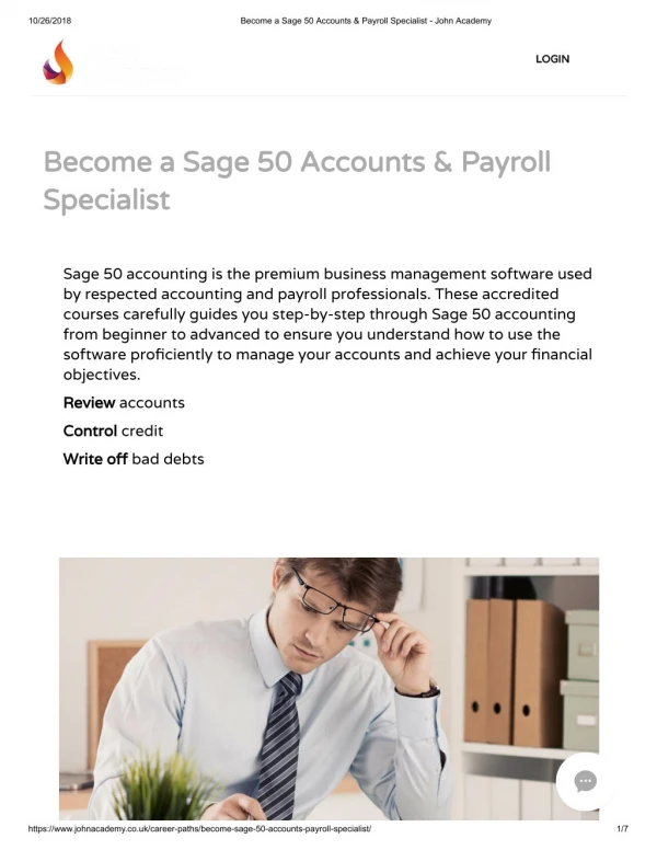 Sage 50 Accounts & Payroll Specialist - John Academy