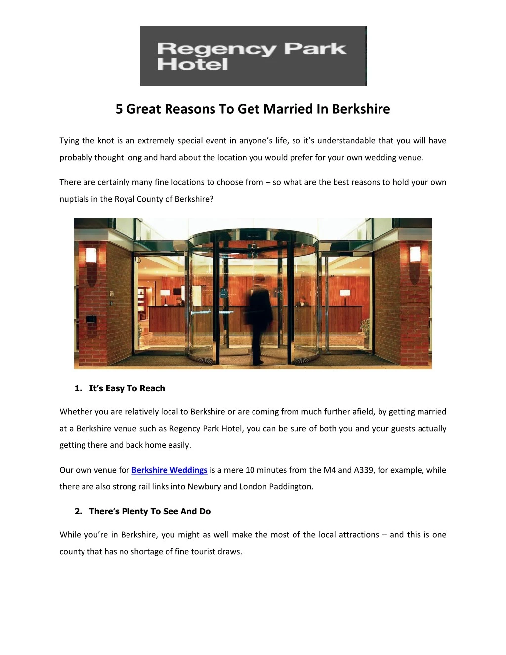 5 great reasons to get married in berkshire