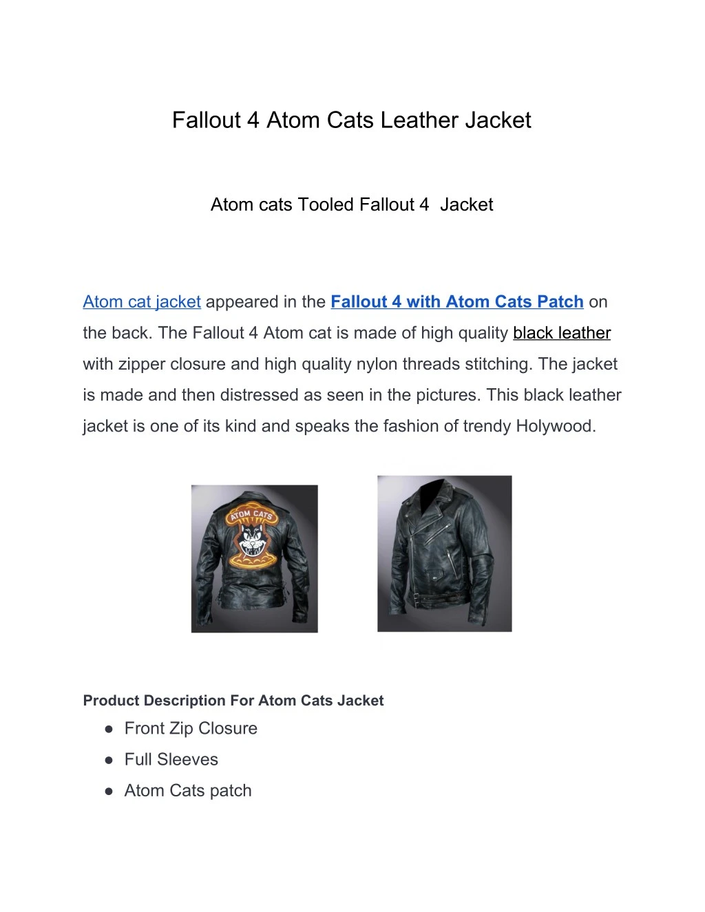 fallout 4 atom cats leather jacket