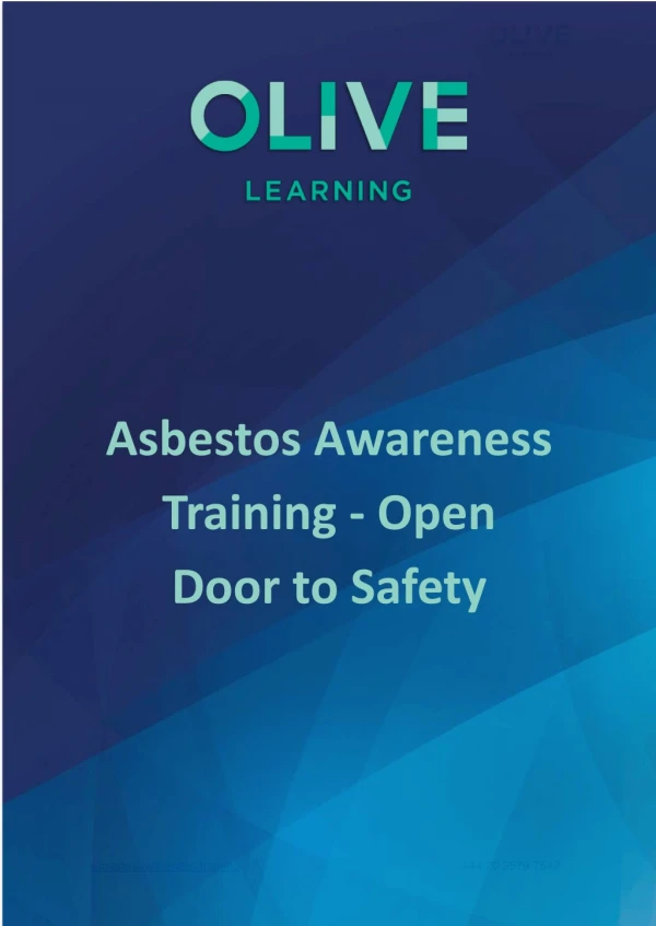 Asbestos Awareness Training - Open Door to Safety