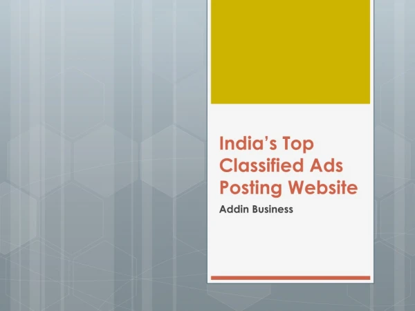 India’s Top Free Classified Ads Posting Website