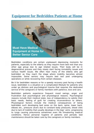 PPT - Hospital Bed For Bedridden, Disabled And Elderly Patients ...