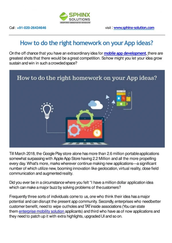 How to do the right homework on your App ideas