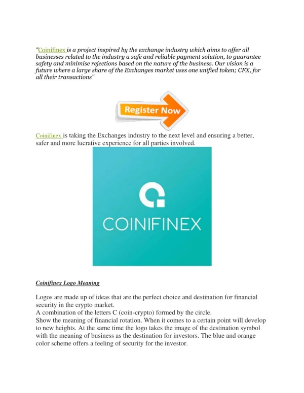 Coinifinex - The New Generation Of Digital Asset Exchange