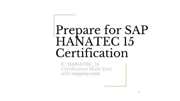 All You Need to Know About SAP HANA Technology (C_HANATEC_15) Exam