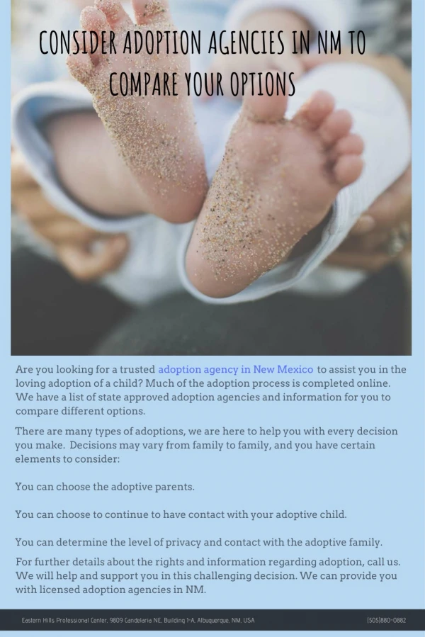 Consider Adoption Agencies in NM to Compare your Options