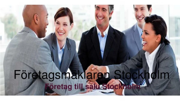 Företag och restauranger till salu - Företagsmäklare Stockholm