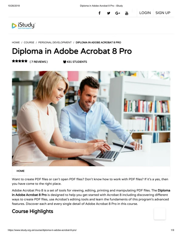 Diploma in Adobe Acrobat 8 Pro - istudy