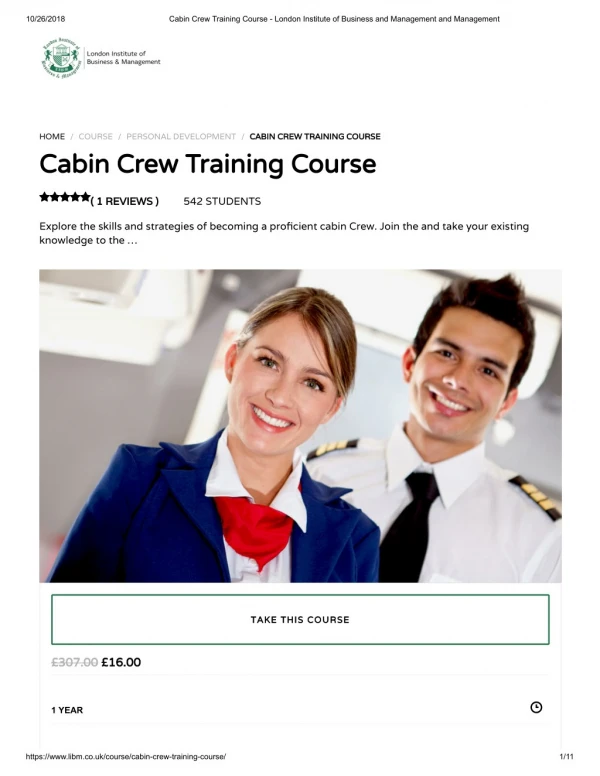 Cabin Crew Training Course - LIBM