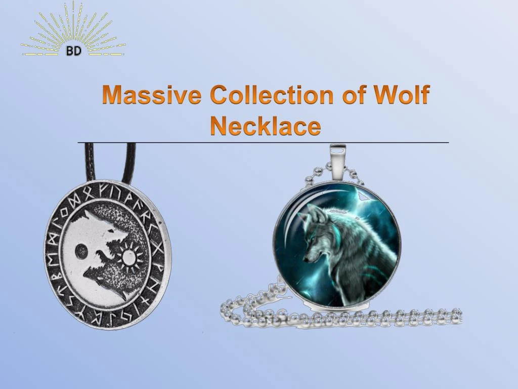massive collection of wolf necklace