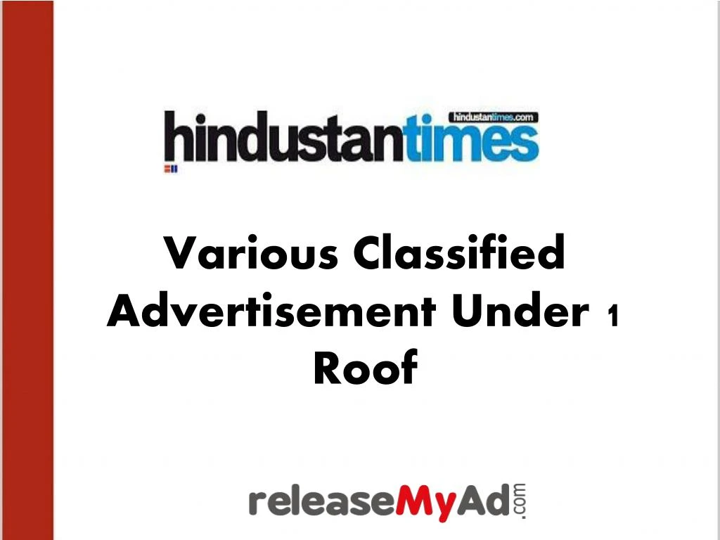 various classified advertisement under 1 roof