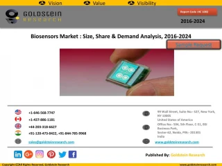 Biosensors Market Size, Share ,Demand Analysis and Industry Forecast 2016-2024
