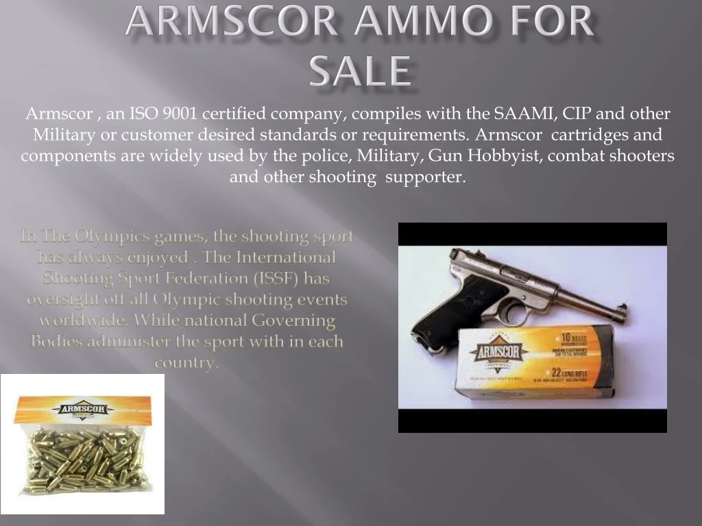 armscor an iso 9001 certified company compiles