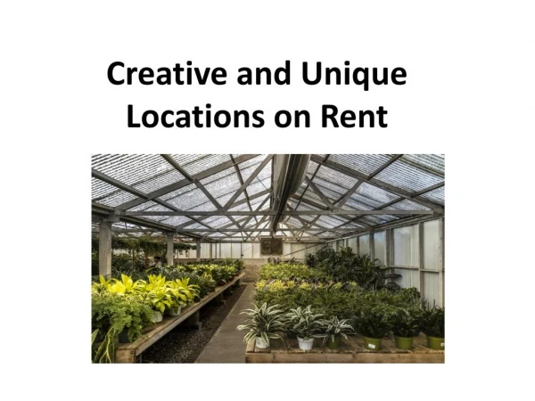 Creative spaces for rent