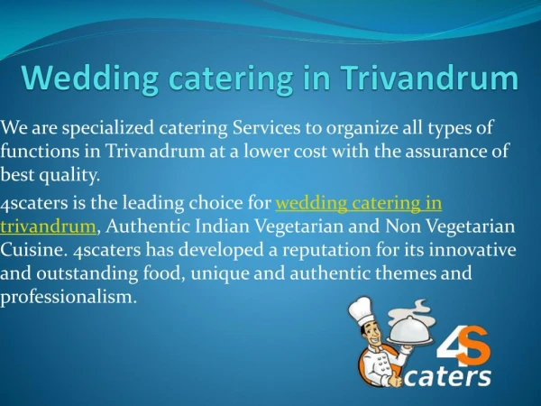 Wedding catering in Trivandrum