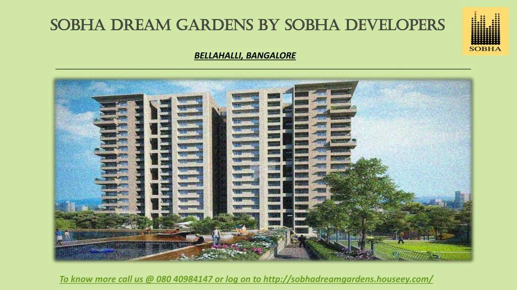 sobha dream gardens by sobha developers