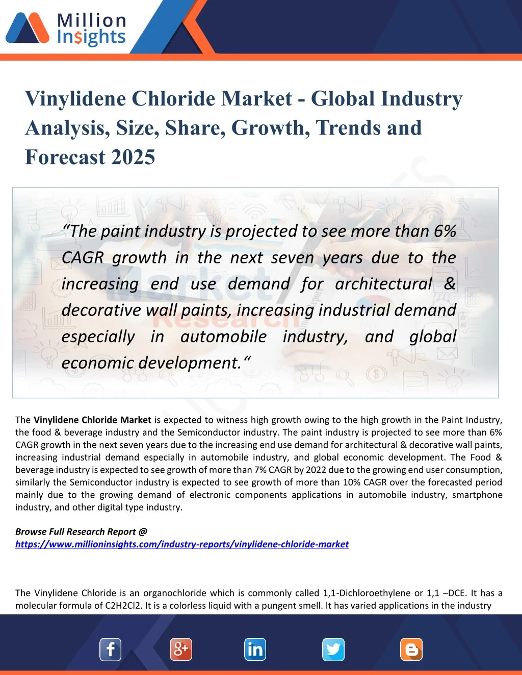vinylidene chloride market global industry