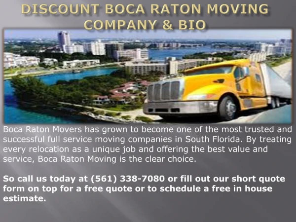 Boca Raton Movers And Storage