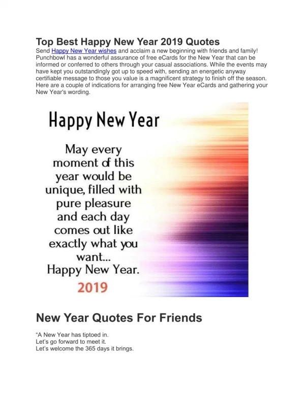 Top Best Happy New Year 2019 Quotes
