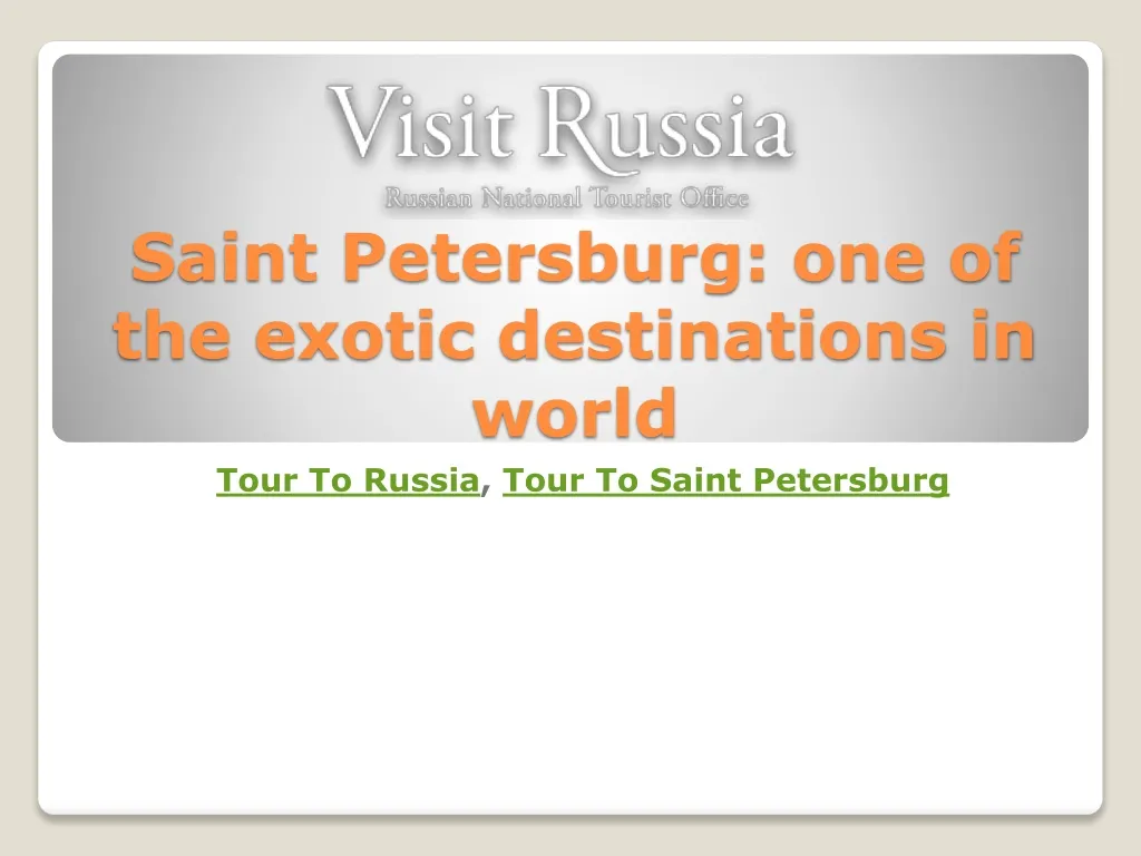 saint petersburg one of the exotic destinations in world