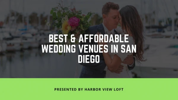 Best & Affordable Wedding venue in San Diego