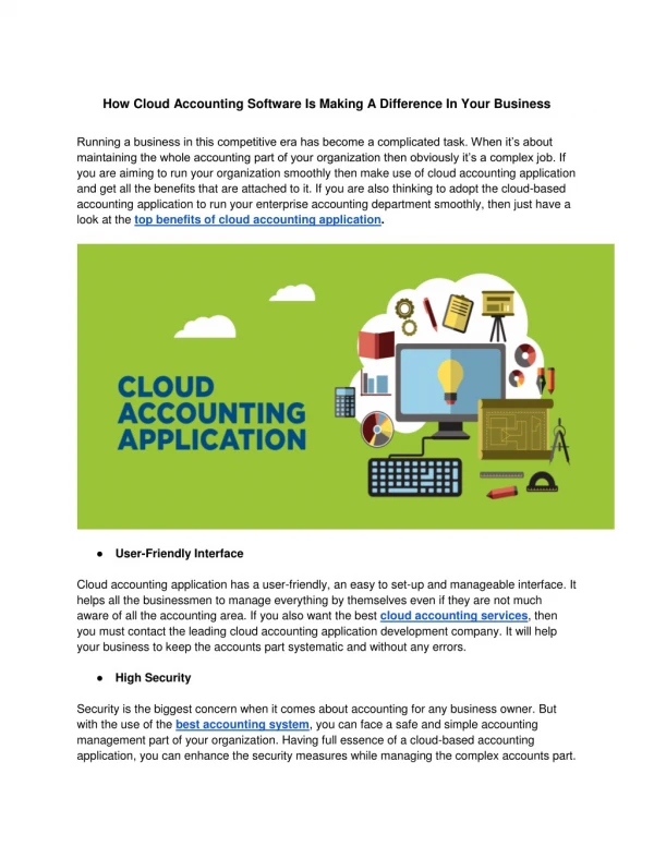 How Cloud Accounting Software Is Making A Difference In Your Business