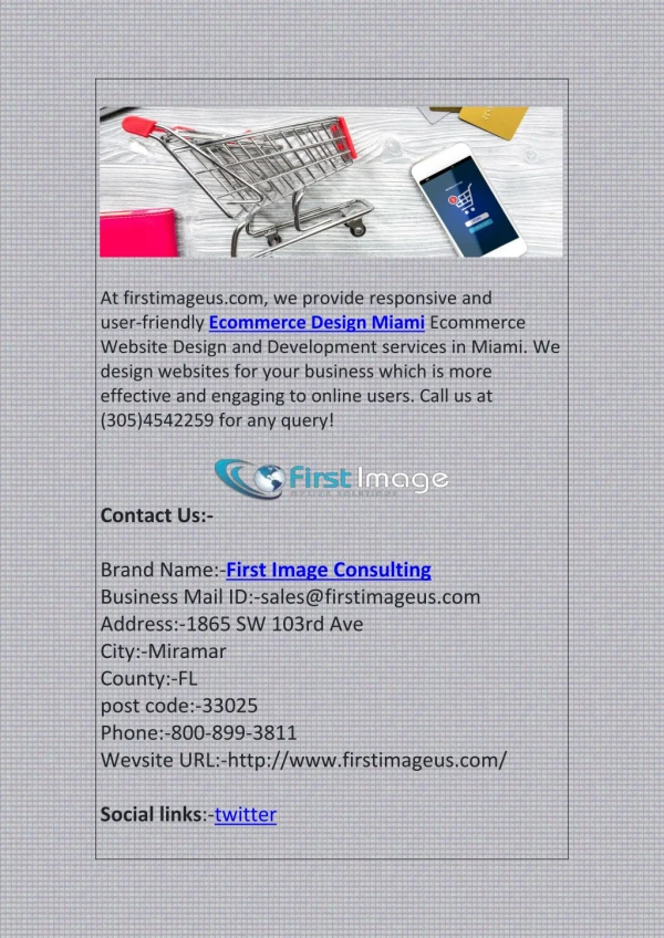 Ecommerce Website Design and Development in Miami