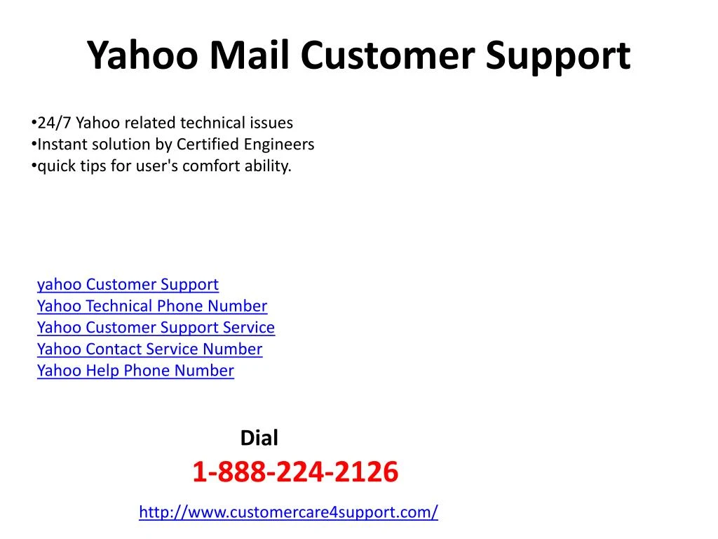 yahoo m ail customer support