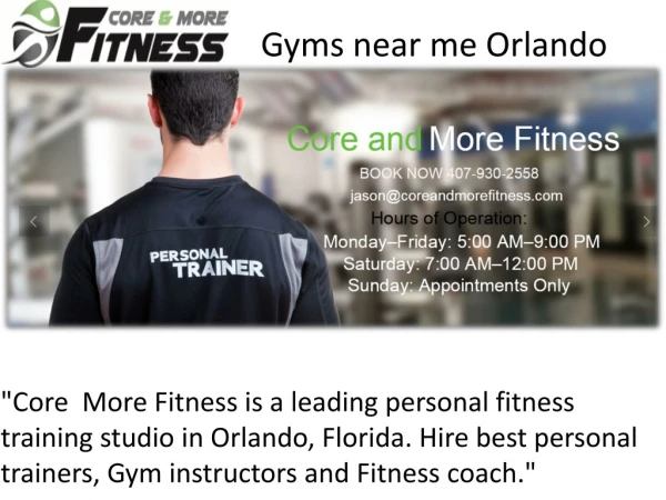 Private personal trainer Orlando
