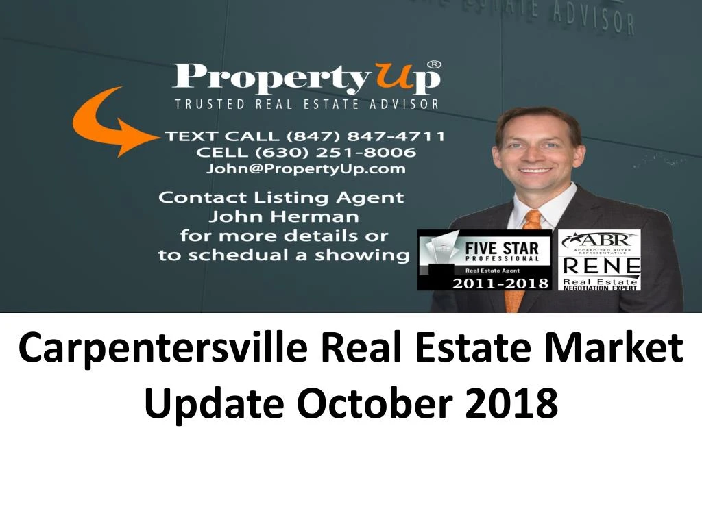 carpentersville real estate market update october 2018