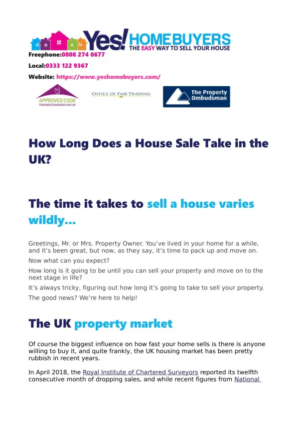 How Long Does it take to Sell a House in the UK