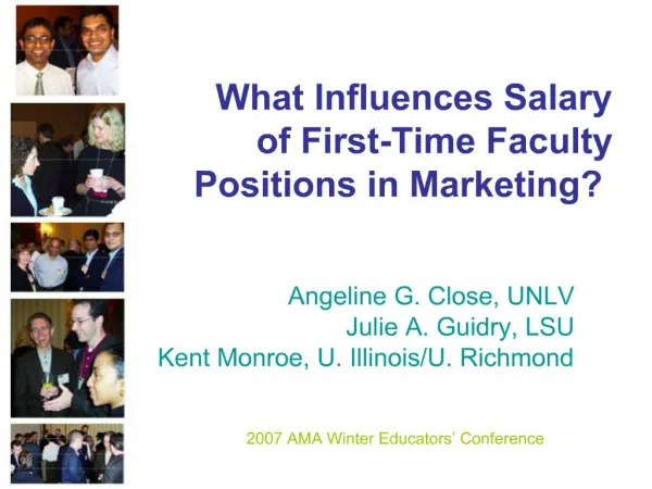 What Influences Salary of First-Time Faculty Positions in Marketing