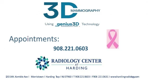 3D Mammogram Morristown NJ, Mammogram NJ, Mammography Morristown - Harding Radiology