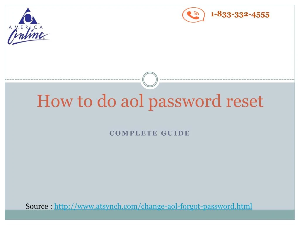 how to do aol password reset