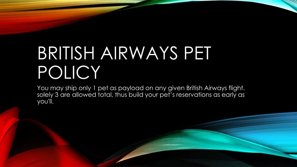 british airways pet policy