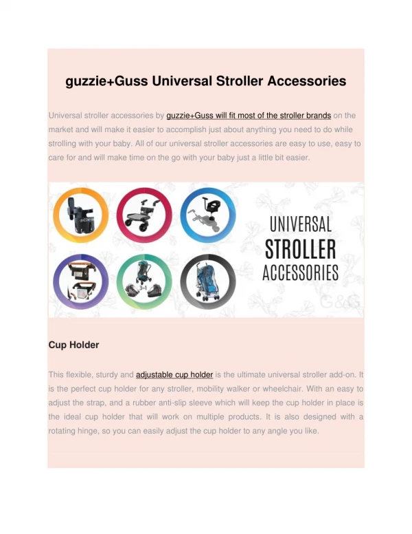 guzzie Guss Universal Stroller Accessories