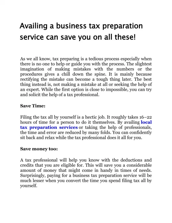 Personal tax preparation service San jose | Tax preparation services Sunnyvale