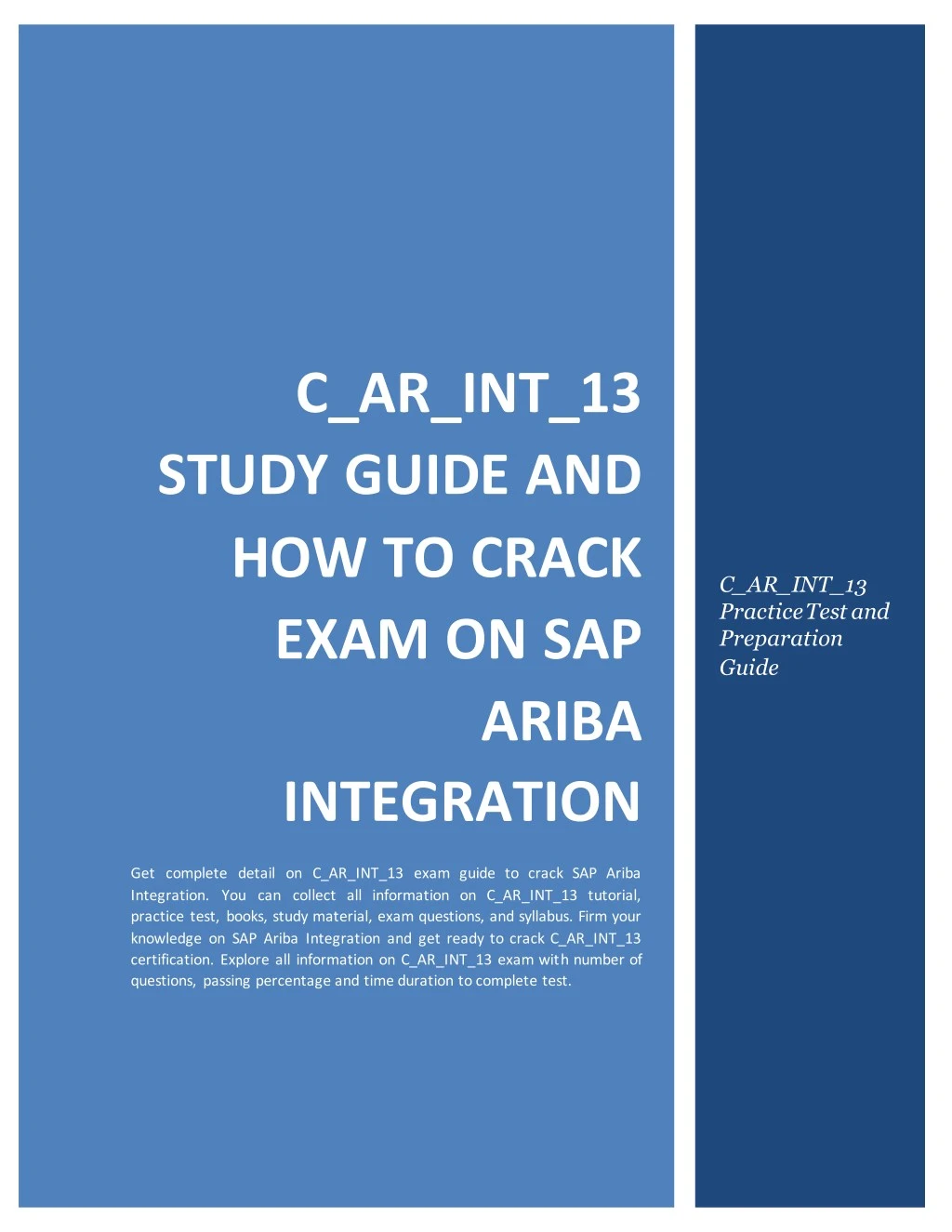 c ar int 13 study guide and how to crack exam