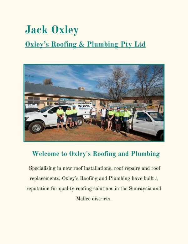 Roofing Services Mildura - oxleysplumbing