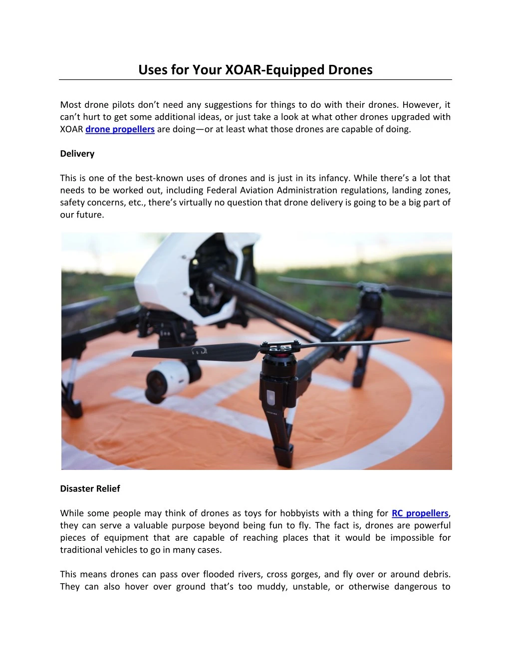 uses for your xoar equipped drones most drone
