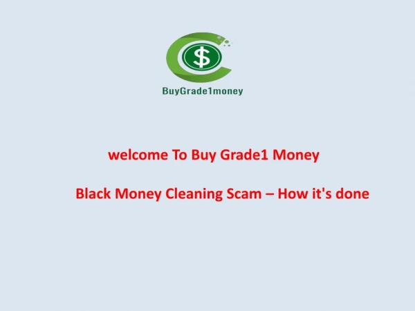 Black Money Cleaning Scam – How it's done