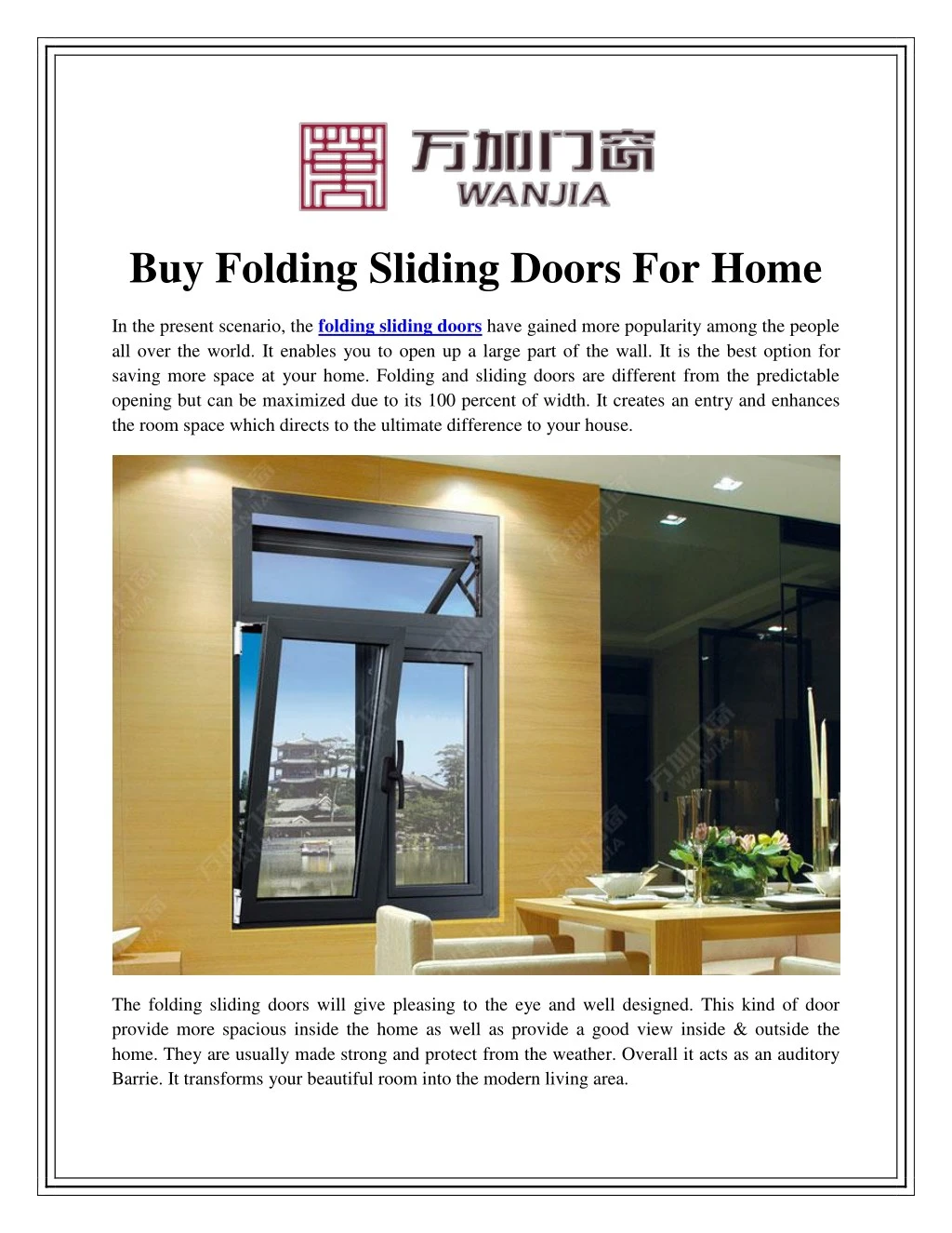 buy folding sliding doors for home
