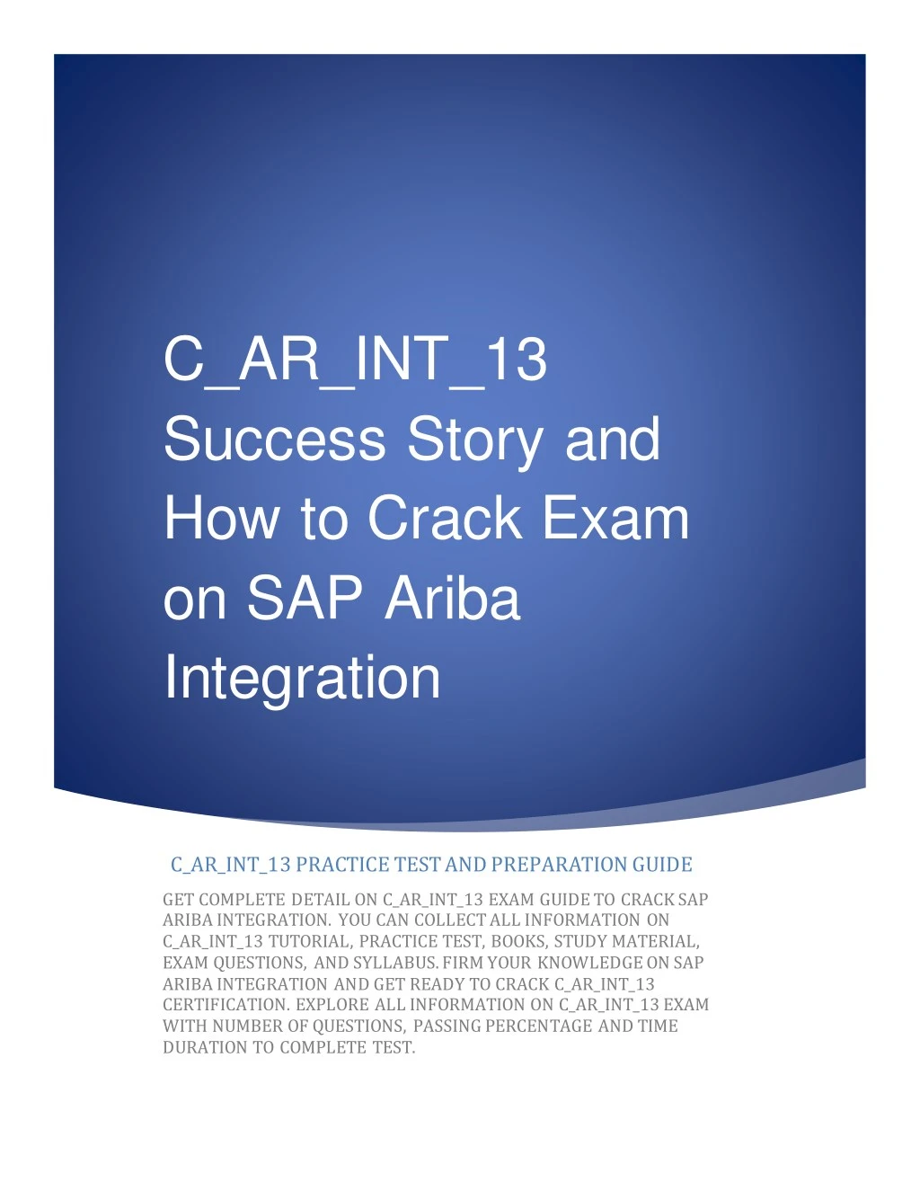 c ar int 13 success story and how to crack exam