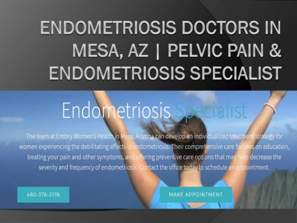 Endometriosis Doctors in Mesa, AZ | Pelvic Pain & Endometriosis Specialist