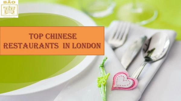 TOP CHINESE RESTAURANTS IN LONDON