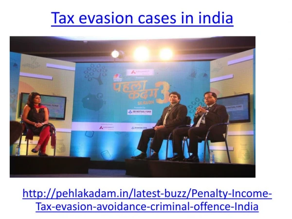 what are tax evasion cases in india