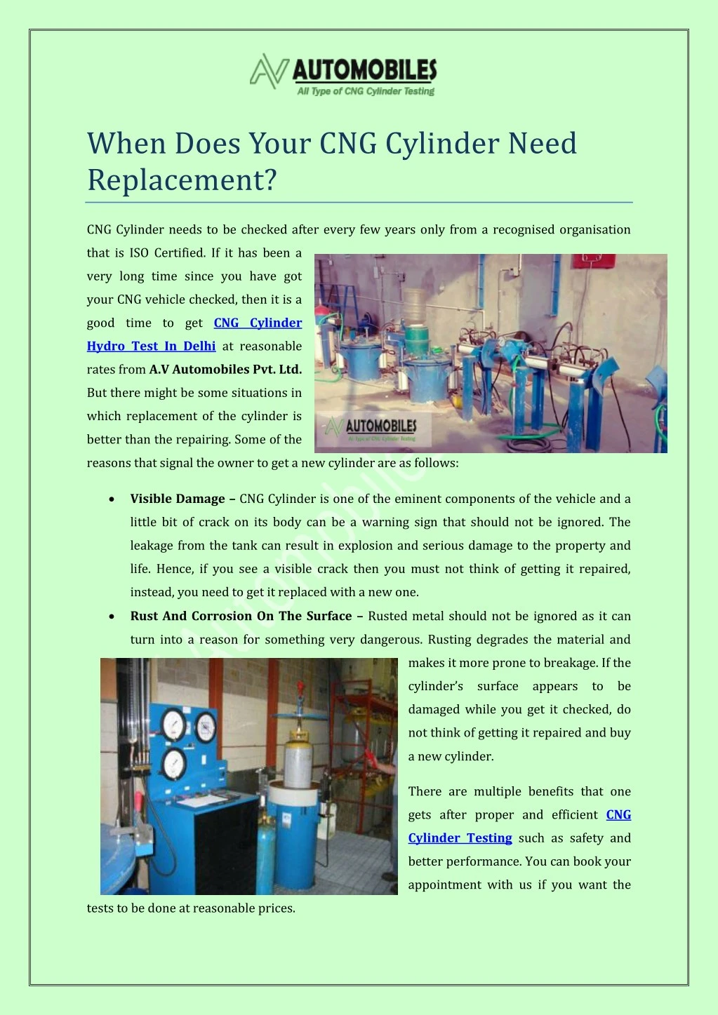 when does your cng cylinder need replacement