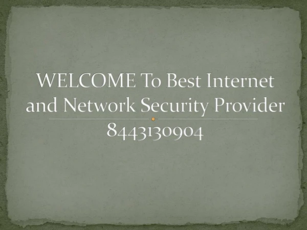 Internet and network security provider - 8443130904