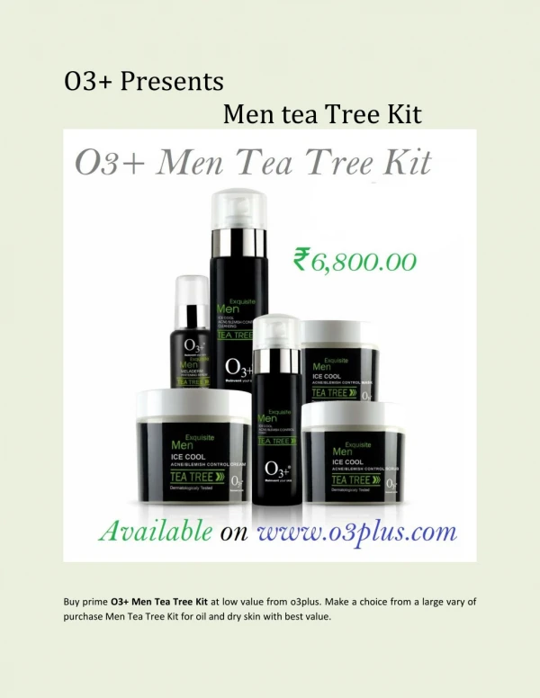 O3plus Men Tea Tree Kit