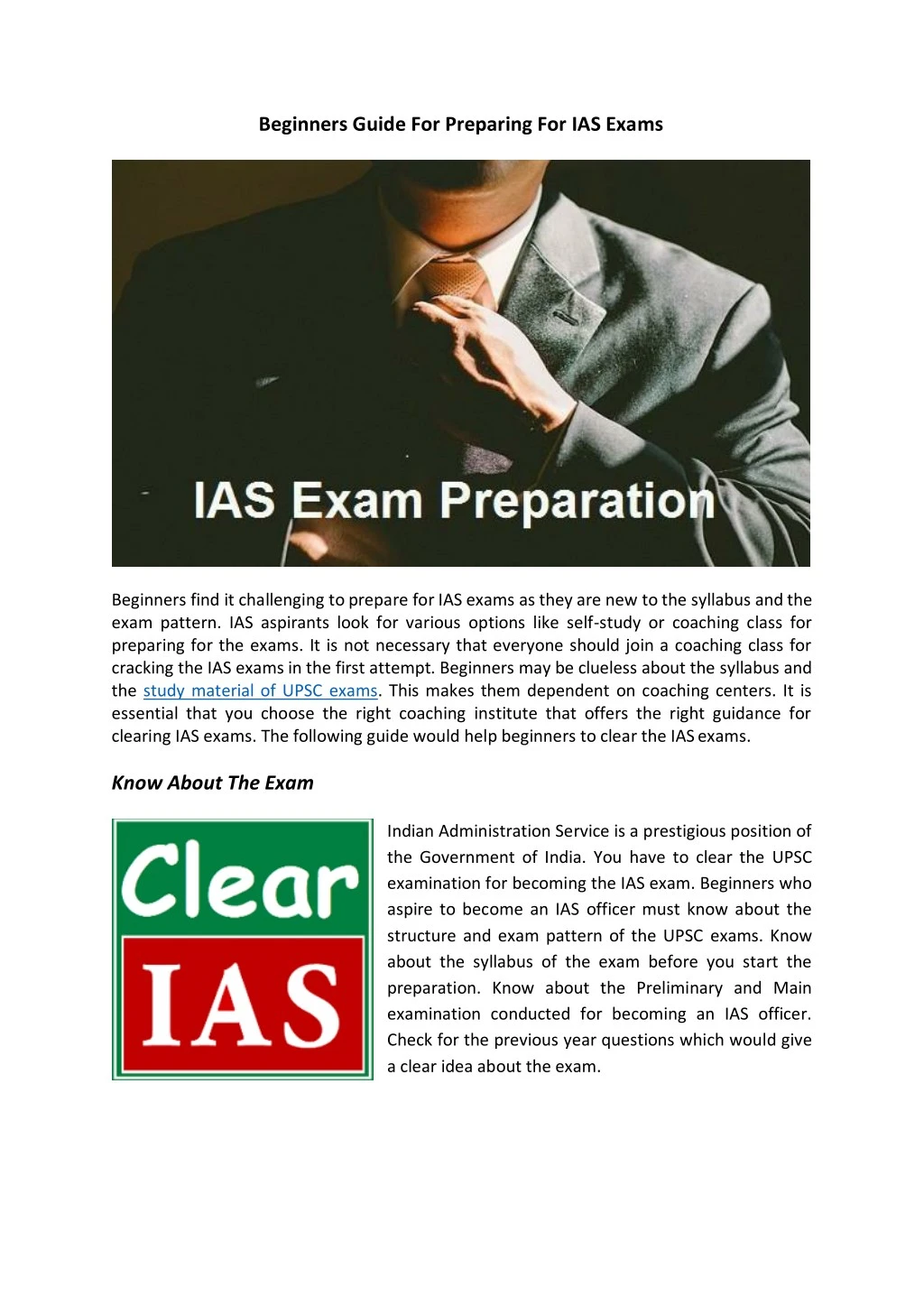 beginners guide for preparing for ias exams